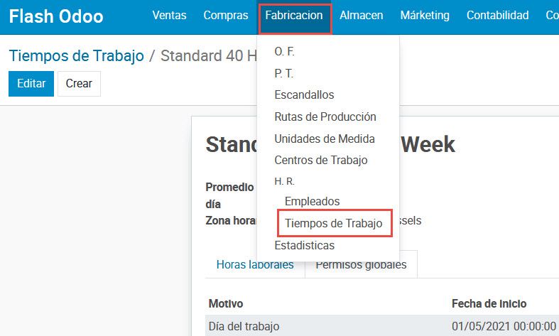 Odoo • Texto e imagen